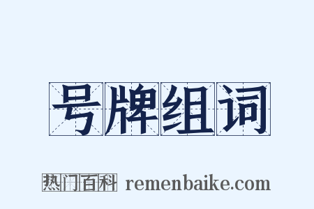 号牌组词是什么意思的图片